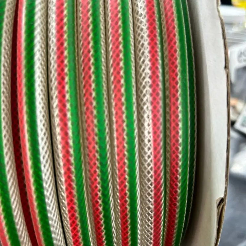 Paisaflex 3/8”x100’ with Fitting in Mexican Flag Colors as Shown - Product Image Displayed Only