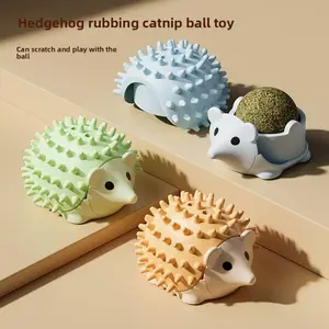 Cat Hedgehog Self Groomer Toy • Catnip Ball Teeth Grinding Toy for Kitten & Cat