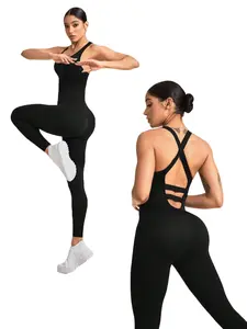Women's Sculpting Jumpsuit High Compression Shapewear, Full Body Shaper Tummy Control, Sexy Crisscross Back, Butt Lifting Compression Bodysuit