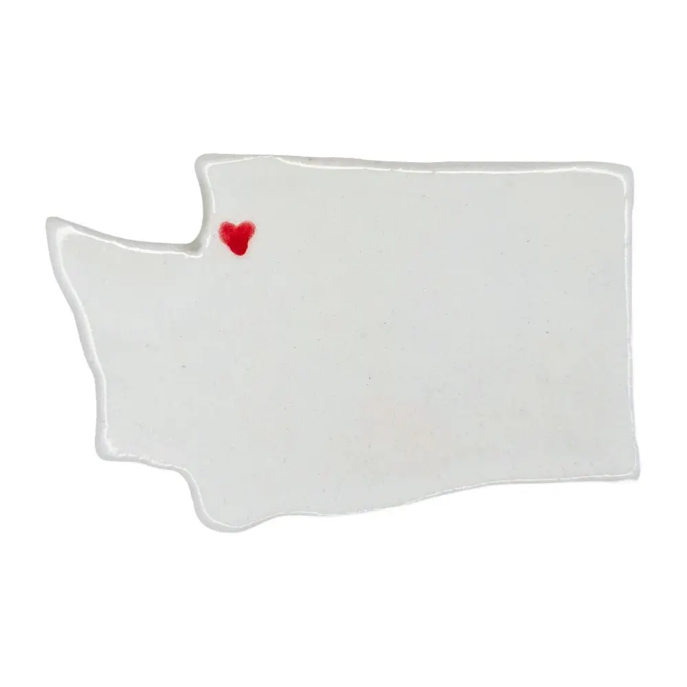Olympia Ceramic Magnet for Fridge - Unique Handmade Washington State Gift