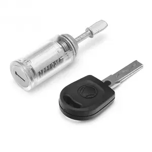 Transparent practice lock compatible with the HU66 2-in-1 tool Training Lock