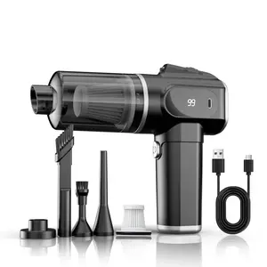 Handheld Cleaner, 2-in-1 Suction & Blowing, with 4 Replacement Accessories, Multifunctional Household Cleaner for Kitchen & Car, Cordless Powerful Vacuum, Mattress Stick Surface Portable Fabric Machine home cleaning tool duster