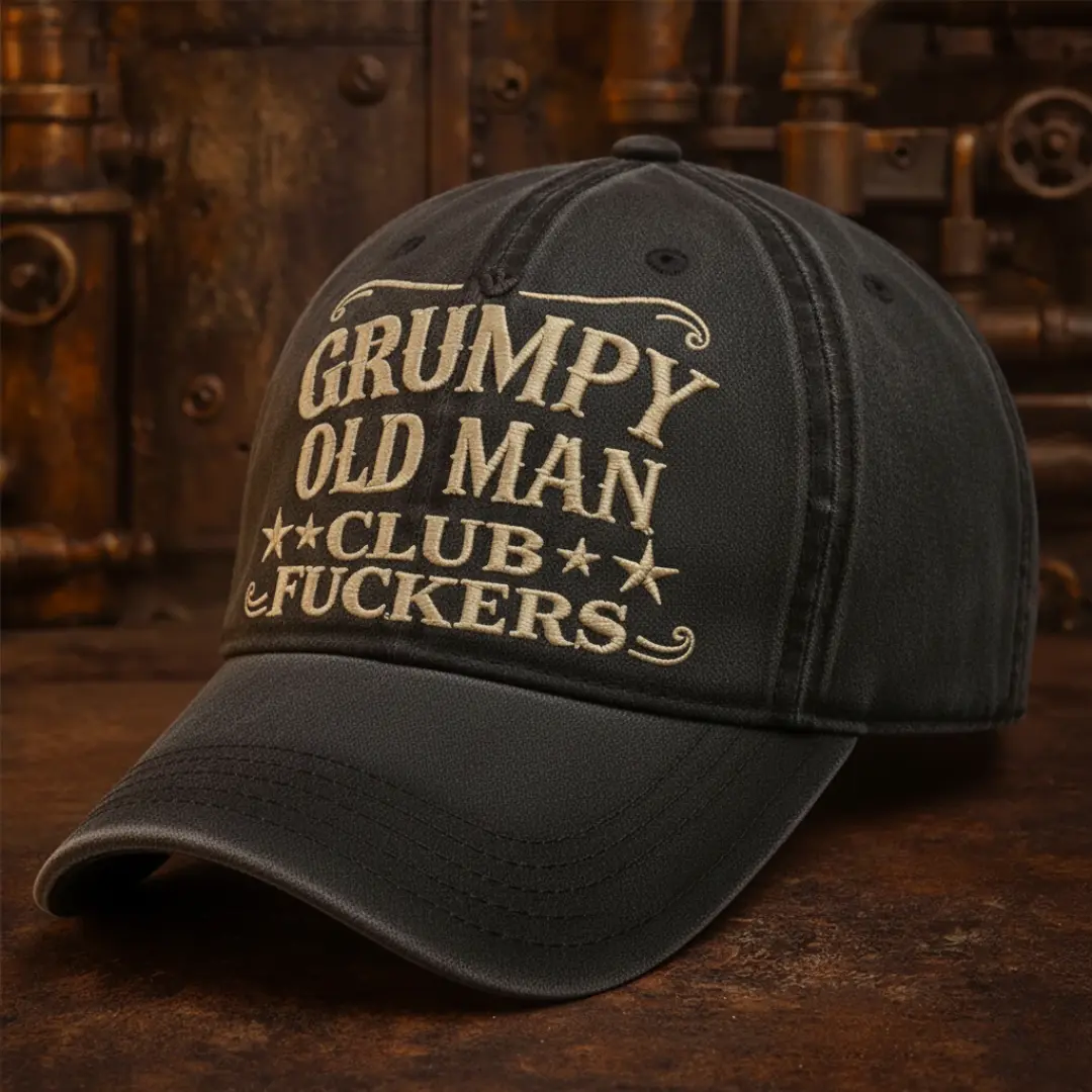100% Grumpy old Men Club Lifetime Member Hat Perfect Gift For Dad Low Profile Dad Hat Pigment Dyed