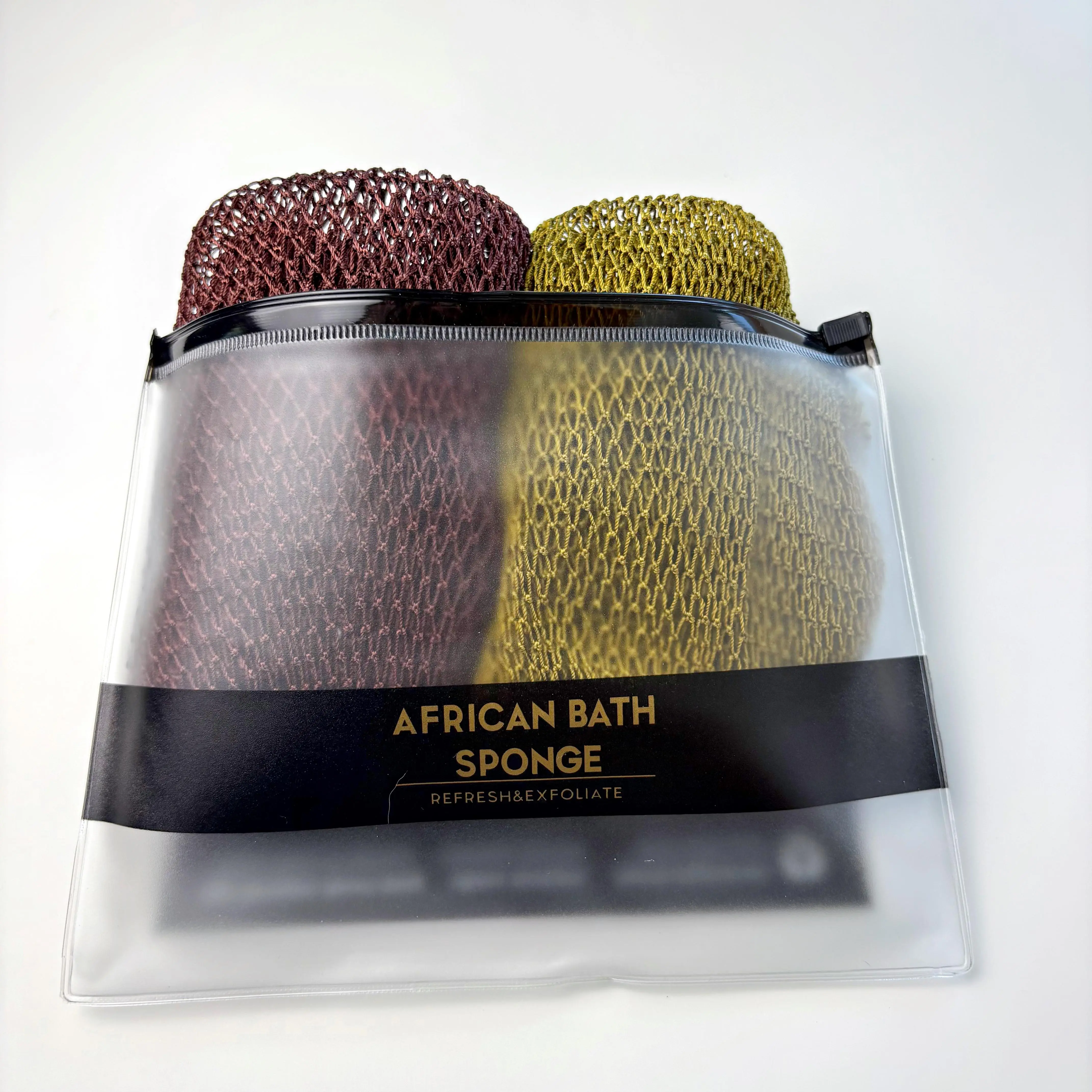 【2PCS】 African Exfoliating Net Bath Sponge