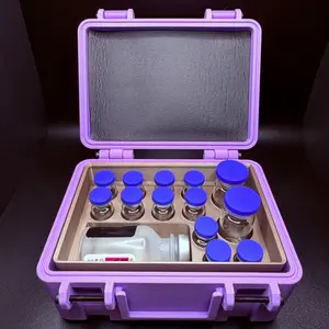 V3 Ultimate Peptide & Insulin Travel Case - Fits 11 (3ml), 2 (10ml) & Bac Water - Secure Hardshell Organizer