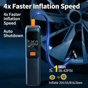 Portable Tire Inflator Pump, Wireless Car Air Pump USB Charging, Digital Display, Bicycle Motorcycle Ball Balloon Emergency Car Accessories