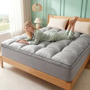 Thick and soft  protector, with 8-21 inch deep pocket, machine washable and comfortable,  cover, , soft quilted , cool yet warm breathable mattress pad padded fitted top sleep mattress pad