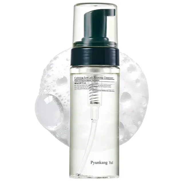 Pyunkang Yul PKY Calming Low pH Foaming Cleanser | Daily Face Wash & Makeup Remover with Tea Tree, Centella Asiatica, 5 Hyaluronic Acids that Removes Dead Skin Cells, Hydrates Skin - 150ml 5.07 Fl.Oz.