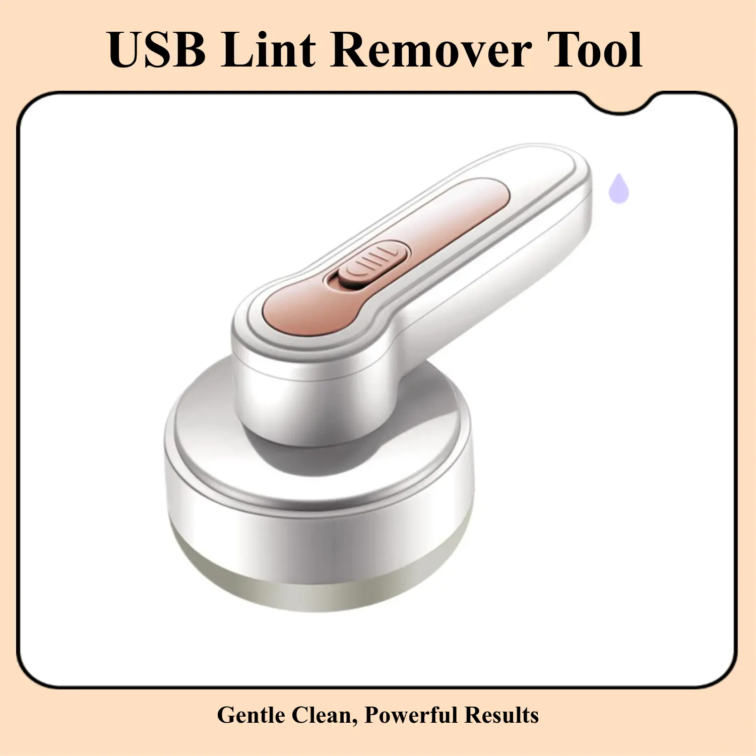 Pocket Size Rechargeable Lint Remover - Hand-Held Cordless Compact Lint Cleaner, Fabric Shaver for Clothing, Fur Removal Tool with USB Cable, Multi-Functional Gentle Dust Removal Device with Effective Power
