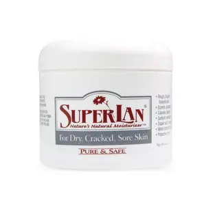 SuperLan Pure Lanolin Cream 1 Oz Hypoallergenic Daily Moisturizer for Dry Cracked Sore Skin Repair Safe for All Ages Restore Sensitive