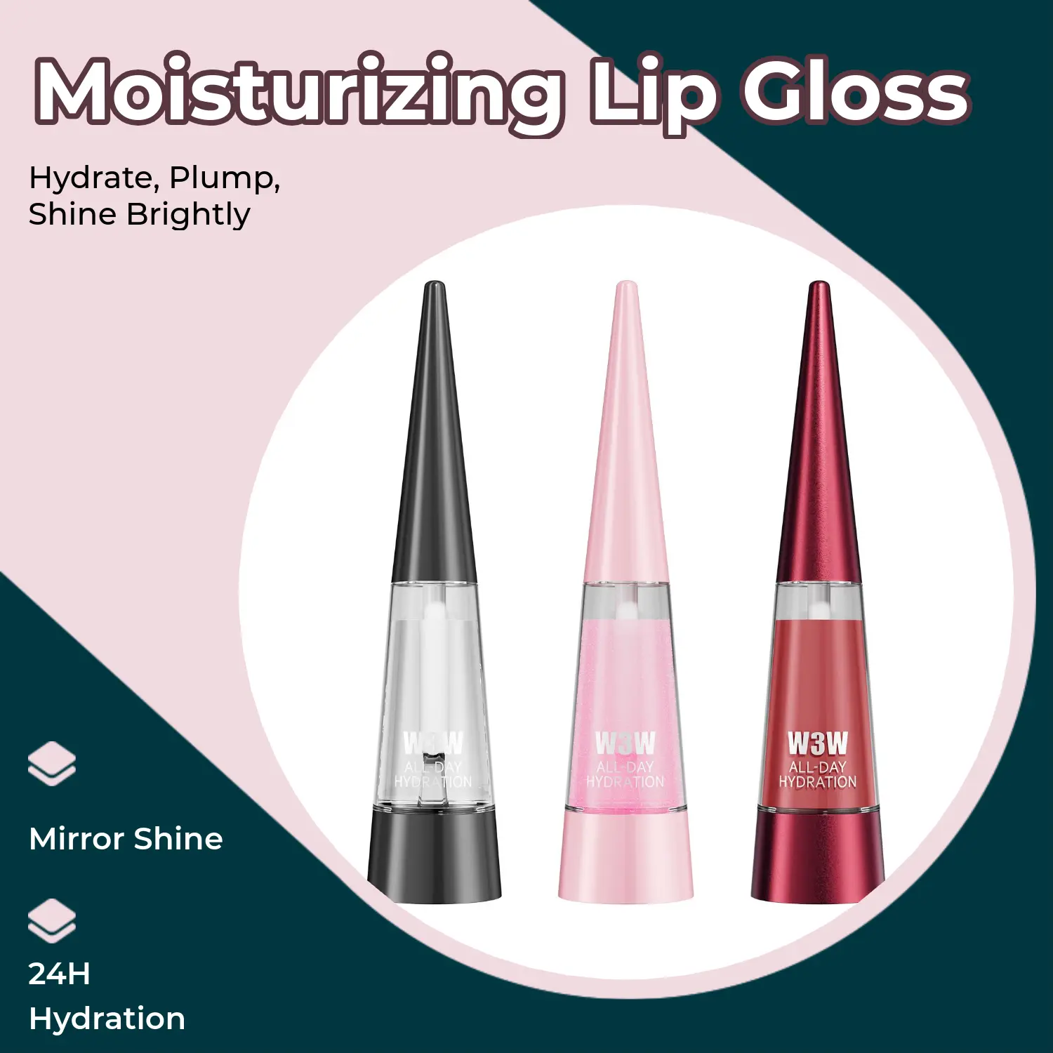 Plumping moisturizing lip gloss, containing a variety of natural extracts, perfectly cares for dry lips, provides long-lasting color, and is a great choice for autumn and winter skincare as well as outdoor activities.