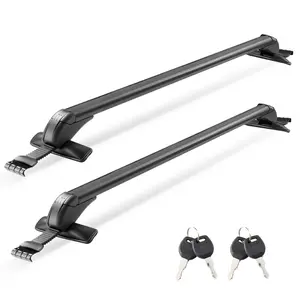 VEVOR Roof Rack Cross Bars, Universal Fit for Naked Roofs Without Raised Rails/Flush Rail/Black Moldings, 165 LBS Capacity, Lockable Heavy Duty Aluminum Crossbar Racks Roof Rail Rooftop Luggage Canoe