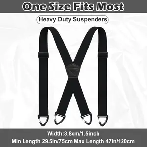 X Back Hidden Suspenders 1.5 Inch Heavy Duty Under Clothing Suspenders Adjustable Work Suspenders for Men Women summer
