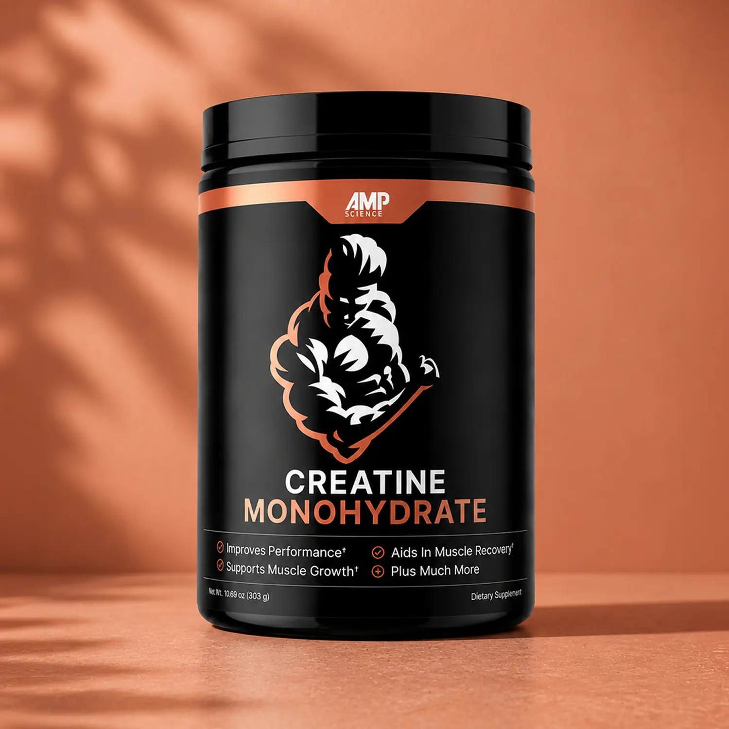 Micronized Creatine Monohydrate Dietary Supplement Powder - 5g Per Serving, 60 Servings, 3rd-Party Tested, Vegan Safe, Vegetarian-Friendly, Unflavored, Made in USA, GMP Certified, Fitness & Nutrition Support, Muscle Recovery Workout Drink