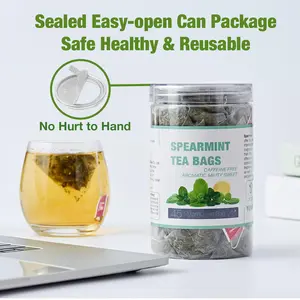 Mint Green Tea Mint Green Tea Bags 45 Count, Green Tea with Peppermint & Spearmint, Caffeinated, Real and Natural Green Tea, Blended with Fresh Herbs and Spices, Gluten Free