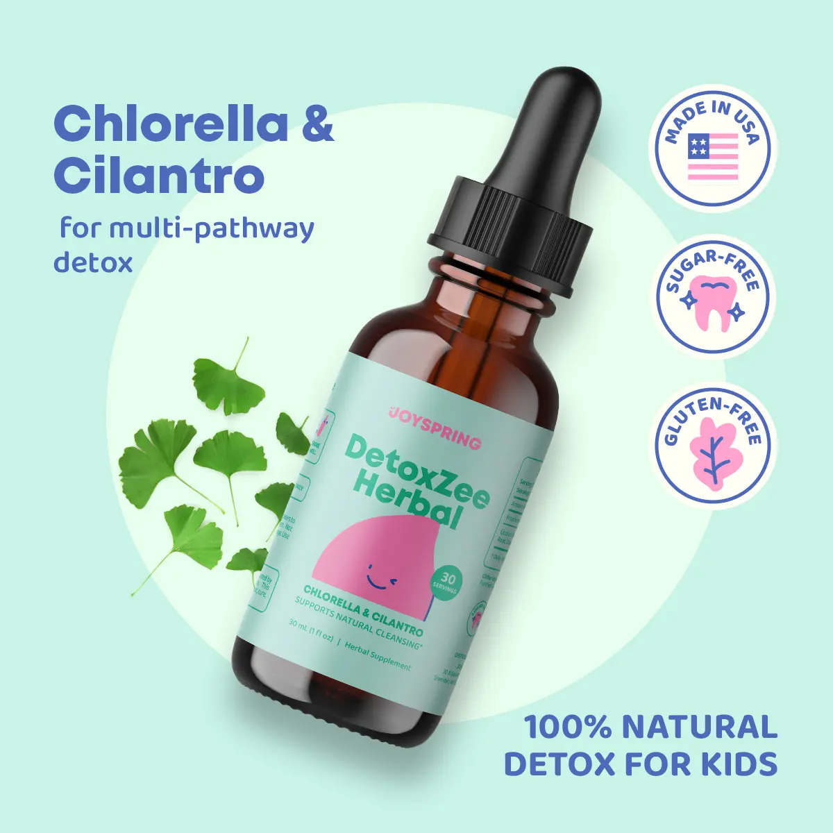 JoySpring Zeolite Herbal Blend – Natural Supplement with Chlorella & Cilantro