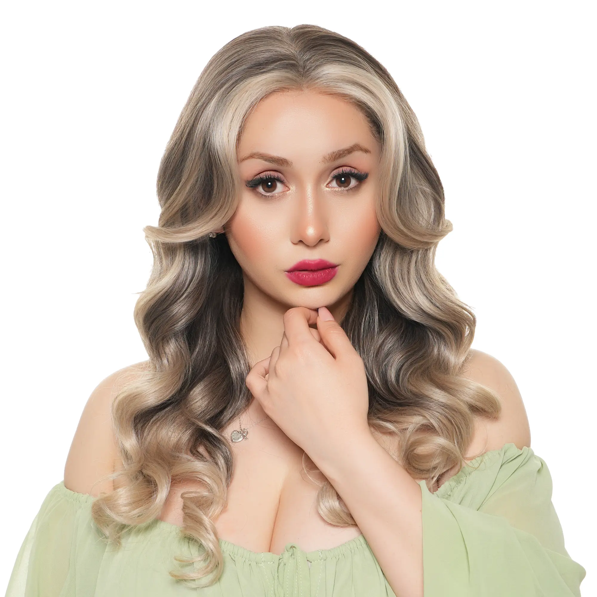 SCANDANAVIAN' 19-inch Solid Light Buttercream Blonde Updo-friendly DIY Curls Futura Synthetic Wig | 【Free-part Lace】【Heat Resistant】【Cap Included】 | 62FSGA