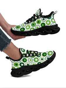 Women's Four-leaf Clover Design Sneakers, Casual Sporty Breathable Lightweight Running Shoes, All-match Shoes for Daily Wear