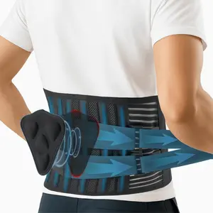 Breathable Lower Back Brace with Lumbar Pad - Adjustable Support Belt for Men & Women