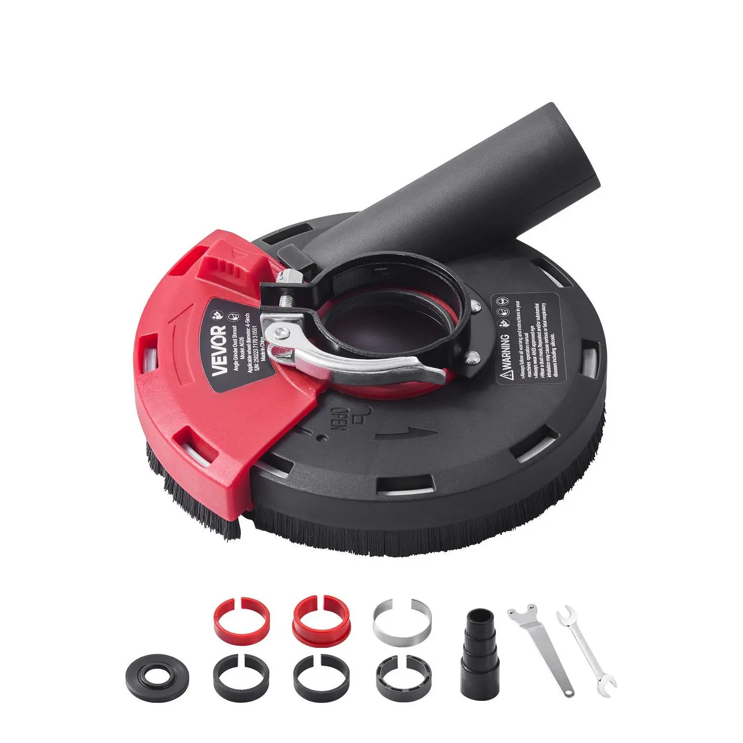 【DealsForYouDays】VEVOR Grinding Dust Shroud for Angle Grinder, Universal 4-5 in, Surface Grinder Dust Shroud with 6 Clamping Washers, Connect to Vacuum Cleaner, Suitable for Grinding Wood Concrete Wall StoneSummervibes