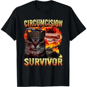 Silly Cat Meme Tee – Celebrate Circumcision Survivors with a Smile!