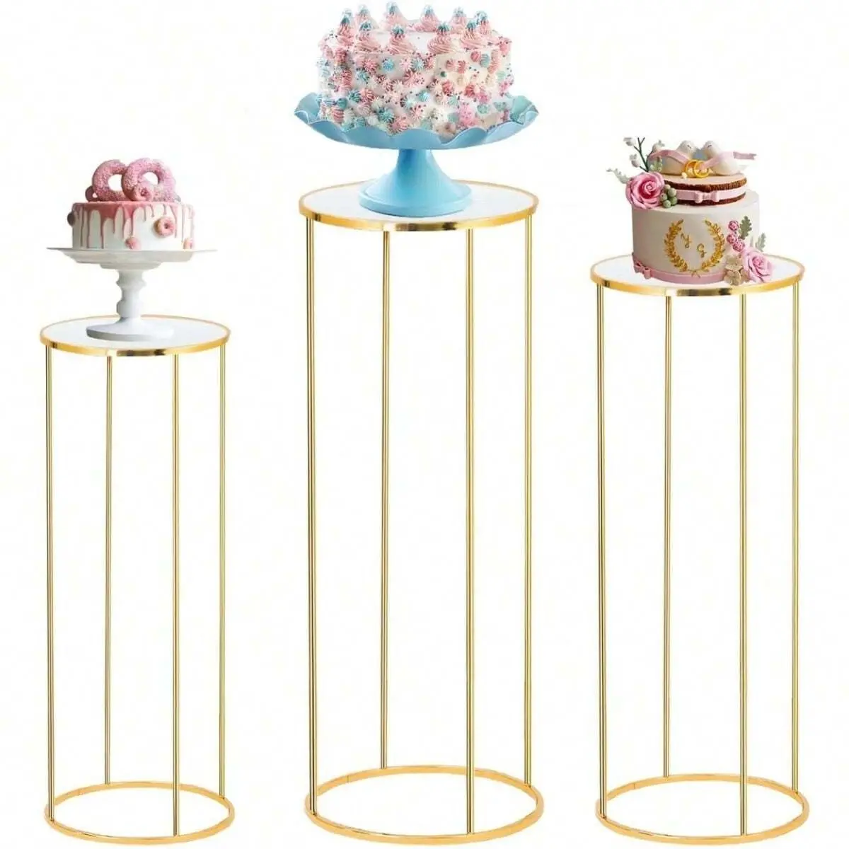 Party Cylinder Stand, Round Base Holder, Holiday Cylinder Party Cake Table Stand, Cake Display Stand, Cake Decoration, Metal Plant Stand, Round Column Table Stand, Cake Stands for Party, Decorating