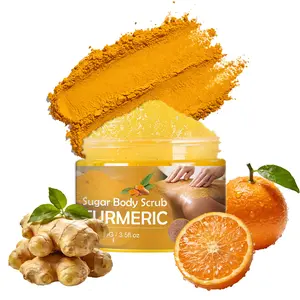 TrueRelief Turmeric Nourishing Body Scrub (100g) - Single Item Plant-Based Gentle Exfoliator, All-Skin Sugar Scrub with Turmeric Extract, Cocoa, Citrus, Moisturizer, Anti-Aging Hydrating Ingredients, 36-Month Shelf Life for Smooth Radiant Skin