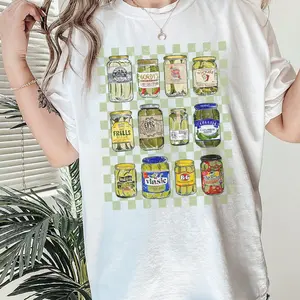Vintage Canned Pickles Graphic Tee, Cute Trendy Pickle Lover Shirt, Gift For Foodie