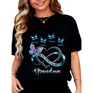Cotton Blessed to Be Called Grandma Personalized Shirt Heartfelt Mothers Day Gift for Grandma