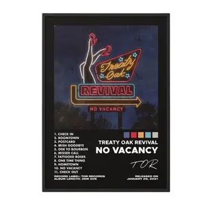 No Vacancy by Treaty Oak Revival Poster No Frame / Album Cover Poster / Music Gift / Music Wall Decor / Album Art / Decor Home