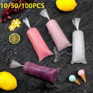 10/50/100pcs Candy Bags Pack, 30cmx5.5cm Ice Cream Molds, Durable Plastic Storage Pouches, Ideal for Parties, Travel, Weddings, Birthdays