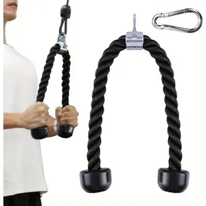 Heavy-Duty PVC Tricep Rope with Adjustable Resistance Bands, Durable Home Gym Cable Machine Accessory, Gym Accessories, Full Body Workout Fitness Gear