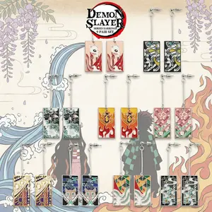 Demon Slayer 9-Pair Earring Set Hot-Selling Earring Set Kanroji Mitsuri Butterfly Ninja Tomioka Giyuu Earrings Accessories Cartoon Earrings