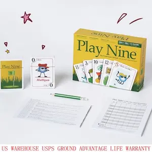 Play Nine - The Card Game of Golf for Families - Strategy Game with Hole-in-One Play, Ages 8 and Up, 1 Set of Play Cards,gift Easy To Play