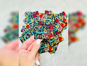 Crazy Chicken Lady Embroidered Patch