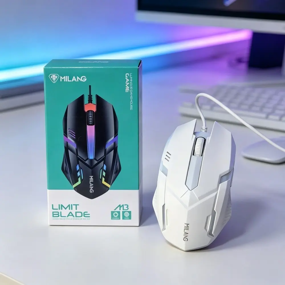 1pc Unisex Curved Shape Palm-Friendly Grip Rainbow Backlit Wired Gaming Mouse - Ergonomic USB Silent Dual-Use, Plug-and-Play, Compatible with Laptops, Desktops & Mac, Ideal for Office & Indoor Recreation Gamer Stuff, Rgb Backlighting