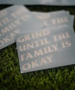 Grind Until The Family Is Okay Slanted Decal - Vinyl Car Sticker