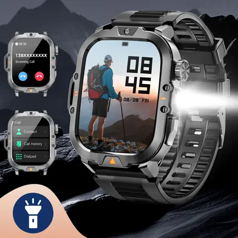 Smart Watch(Answer/Make Call), Smartwatches for Men, Fitness Tracker with Pedometer, Step Tracker Watch & Multiple Sport Modes, Sports Tracking Smartwatch, Life Waterproof Smart Watches for iOS Android