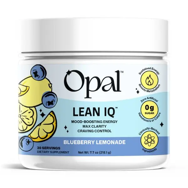 Opal LeanIQ Energy Refresher Drink Mix - Clean Energy, Mental Clarity & Mood Support with goBHB Ketones, Natural Caffeine, L-Theanine, Rhodiola & B6