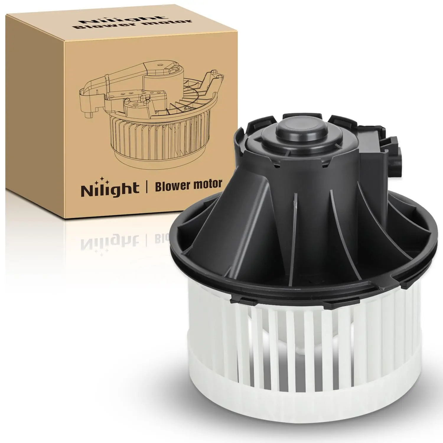 Nilight HVAC System AC Heater Blower Motor (ABS Plastic, Direct Fit, High Flow) for Left Hand Drive Chevy Silverado 1500 (1999-2006), Silverado 2500, 3500, Tahoe, Suburban, GMC Sierra 1500, Yukon XL, Cadillac Escalade