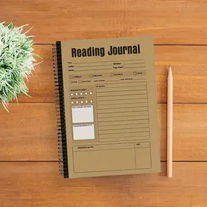 Reading Journal Spiral Bound Planner Notebook - Organize Your Reading Journey with Dedicated Sections for Titles, Reviews, Quotes, and Personal Reflections