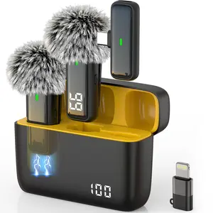 Wireless Lavalier Microphone for iPhone & Android | USB-C Lapel Mic for iPhone 15/16, iPad | Noise Reduction | 24H Charging Case | Vlog TikTok Video Recording