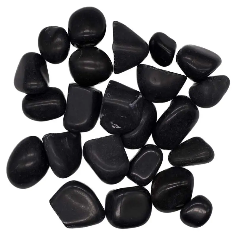 Black Tourmaline Tumbled Stones 1 lb — Bulk Grounding &amp; Protection Crystal Set