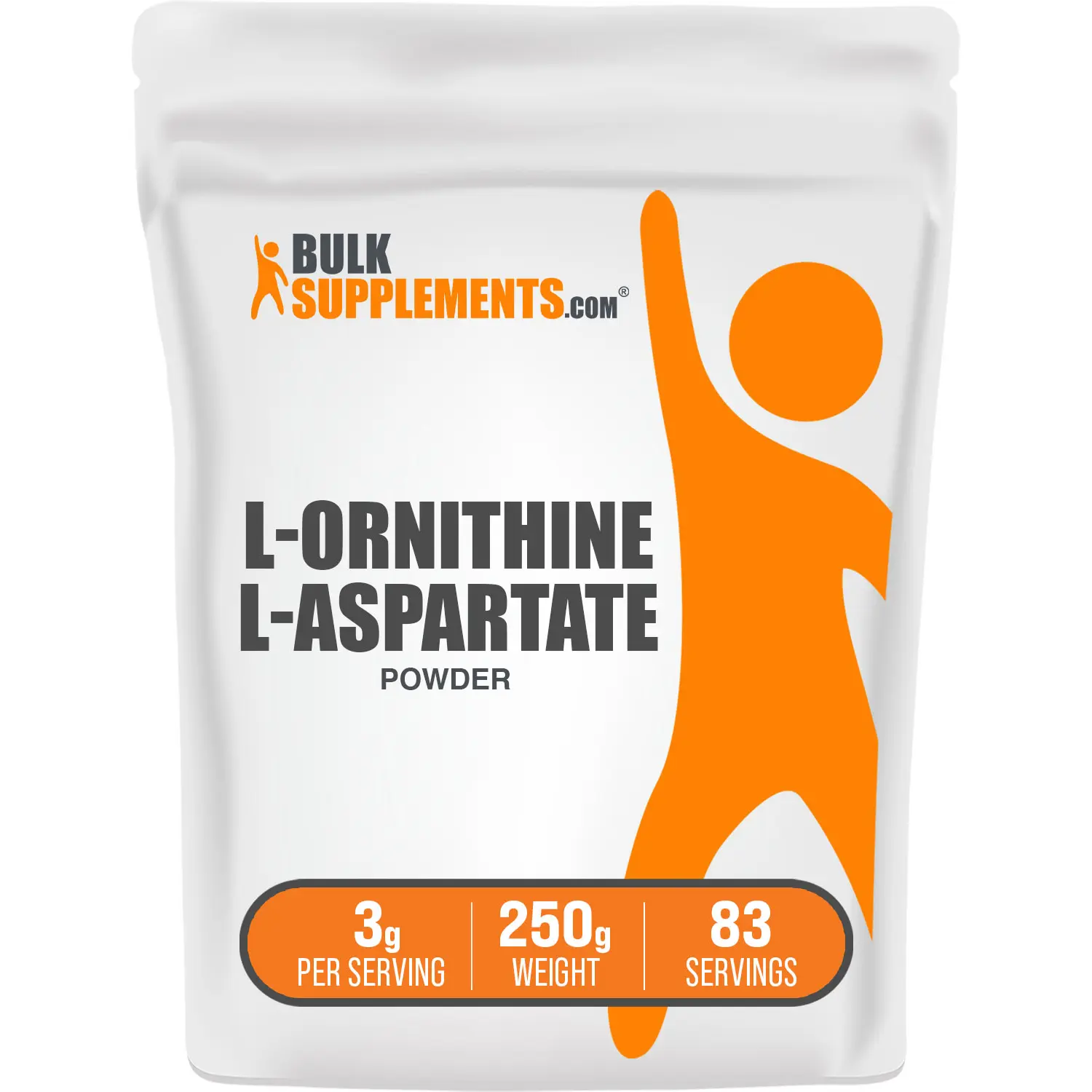 BulkSupplements L-Ornithine L-Aspartate Powder - Dietary Nutrition & Fitness Support - Muscle Growth, Recovery, Immune Health - 250g, 3g per Serving, Healthcare
