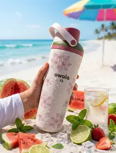 Owala Azalea 13 FreeSip 30oz Water Bottle | Floral Print Leakproof Insulated Stainless Steel Tumbler Cute Aesthetic Travel Cup for Daily Use