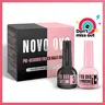 NOVO OVO French Tip Solution Kit, Including One Muti-function Gel as UV Glue, Base Coat Builder Gel 10 ml, One Premium Top Coat 10ml, for Pre-designed False Nails Tips Easy to Use 30 days lasting