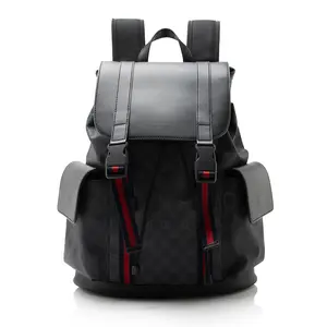 Pre-owned GUCCI Leather Backpacks GG Supreme Medium Flap Backpack