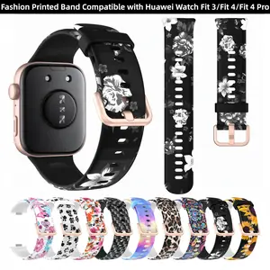 New Fashion Silicone Watch Band for Huawei Fit 4/4 Pro, Breathable Sweatproof, Quick Release, Sport Business, Anti-Slip Wear-Resistant