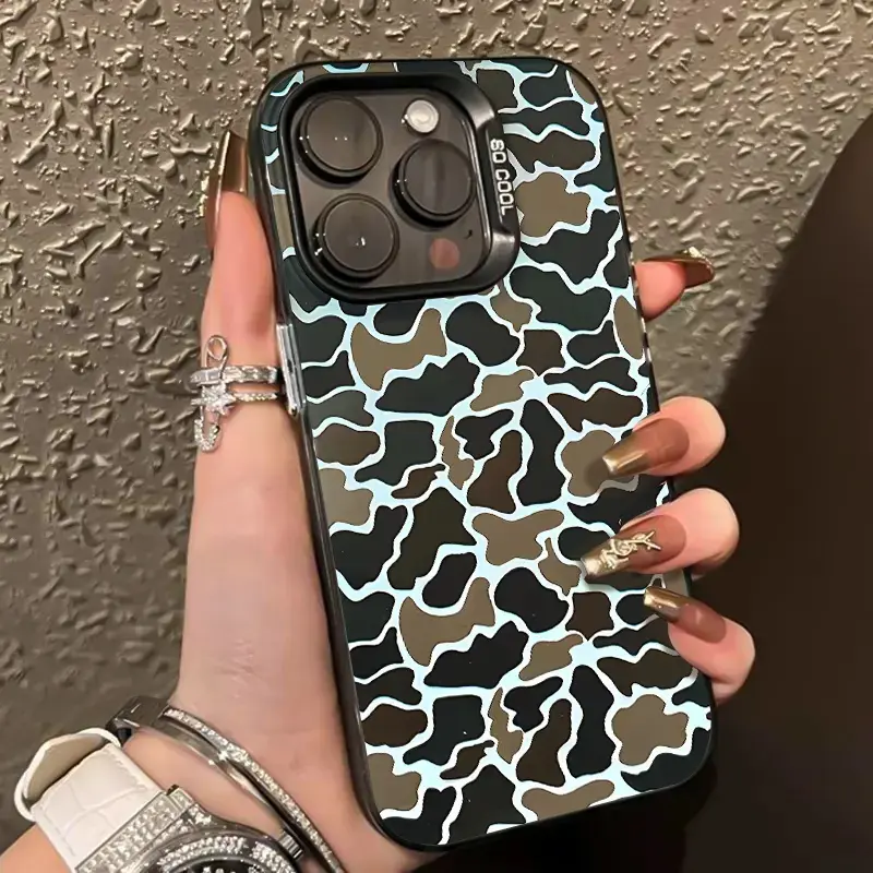 Camo Vintage Sitka Camouflage Black Shockproof Phone Case For iPhone 7 8 X Xsmax 11 12 13 14 15 16 Pro Max Plus , Compatible with MagSafe Magnetic Y2k