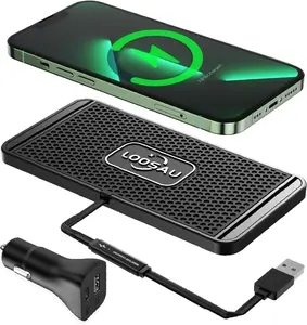 Wireless car Charger Charging pad w Non Slip FastCharger for car Wireless Phone Charger for Android for iPhone ///// / Pro Max Xs,Samsung Galaxy S, S+ Note ,LG